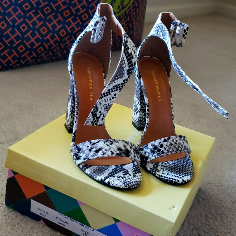 Shoe Republic LA | Snake Print Sandal